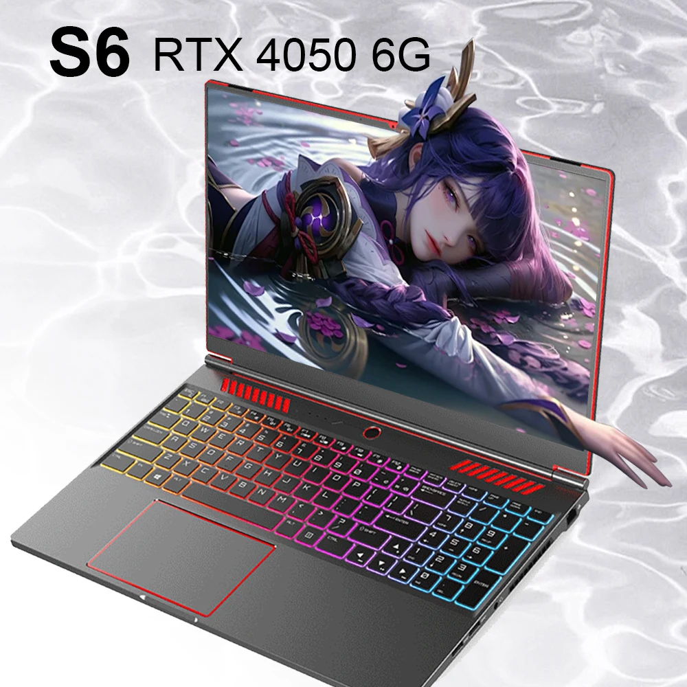 S6 16,1-дюймовый игровой ноутбук RTX 4050 6G Intel Core i9-12900H i5-12450H Windows 11 pro Max 64 ГБ 2 * DDR5 2 * M.2 4 ТБ офисный компьютер