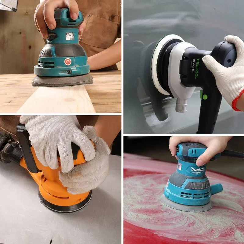 10PCS 5-Inch 8-Hole Wet Dry Sanding Discs Polyester Film Backed Heavy-Duty Hook and Loop Sandpaper for Random Orbital Sander