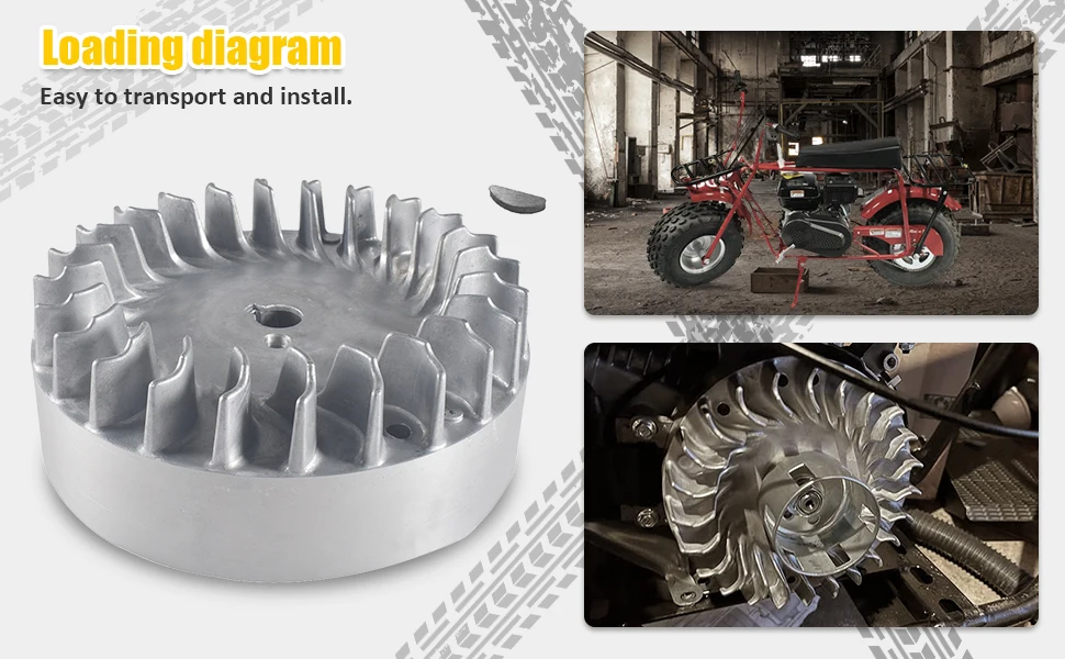 Volante de inercia 10k RPM Predator Harbor carga de aluminio fundido para motor de potencia máxima Predator 224cc