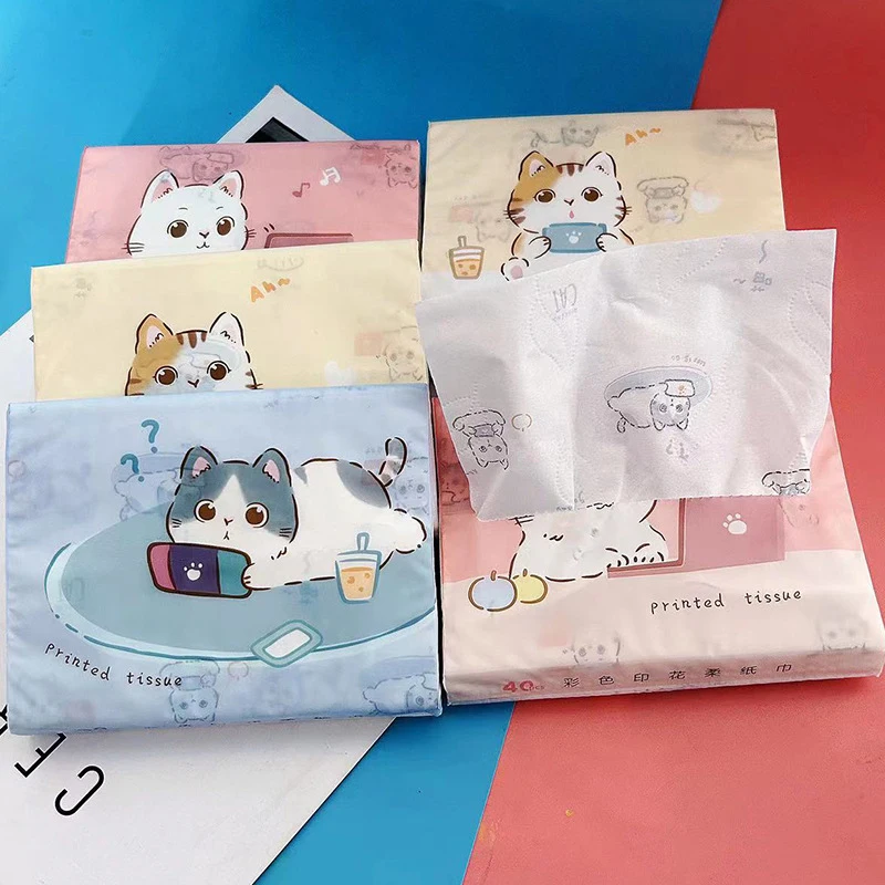 1 paquete (40 hojas) Toalla facial desechable, tejido suave y grueso, toallitas secas, servilletas para el hogar, toallas de papel, papel higiénico