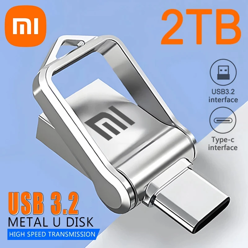 Unidad Flash Xiaomi Usb 3,2 de 2TB, interfaz tipo c de alta velocidad, memoria Flash de doble uso, 512GB, 1TB Stick para teléfono, ordenador Windows 11