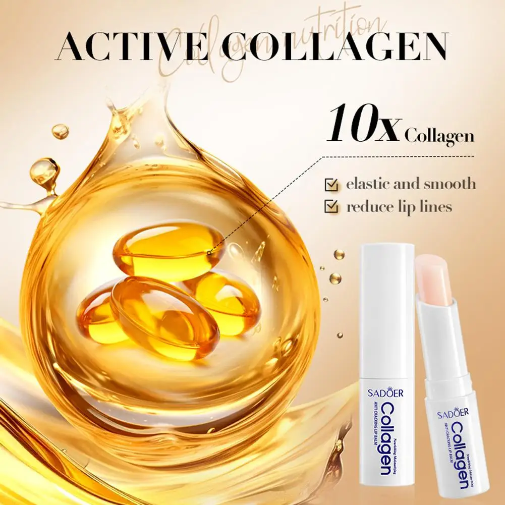 New Collagen Anti-Cracking Lip Balm for Anti-cracking Long Lasting Moisturizing The Lip Exfoliates To Keep You Smooth and Supple