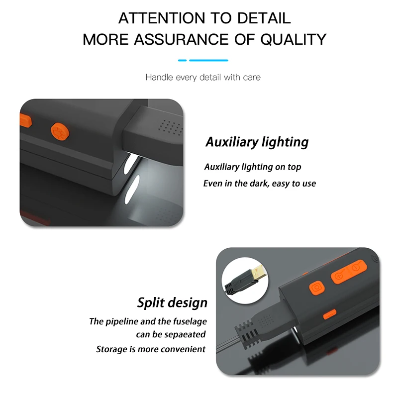 Telecamera per endoscopio industriale WiFi per sistema Android iPhone HD1080P telecamera per endoscopio per auto con ispezione di tubi rigidi impermeabili