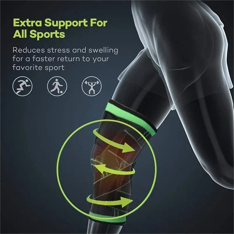 Esercizio di compressione della fascia, ginocchiere per il Fitness, corsa, alpinismo, ginocchiere da basket, ginocchiere sportive in Nylon caldo