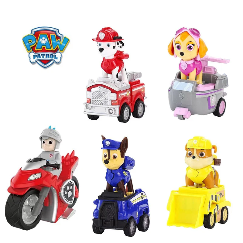 Paw Patrol Puppy Patrol Patrulla Canina Speelgoed Actiefiguren Captain Ryder Model Chase Skye Marshall Voertuig Auto Kinderen Speelgoed Geschenken