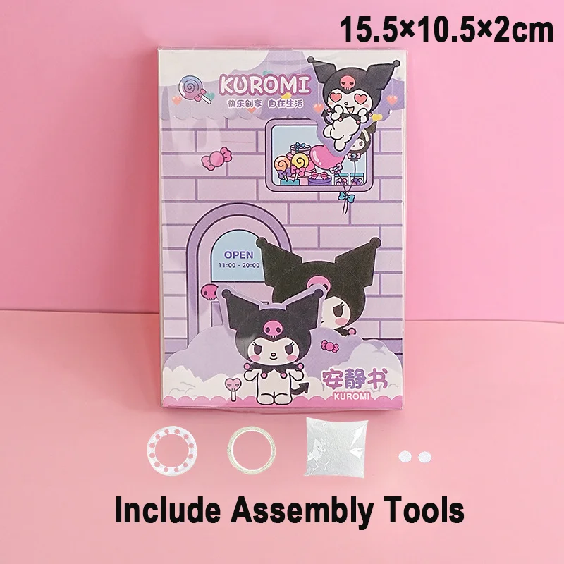 Sanrio Kawaii Reusable Cartoon Sticker Book for Kids Multiple Scenos DIY Puzzle Game Educational Learning Classic Toys for Child