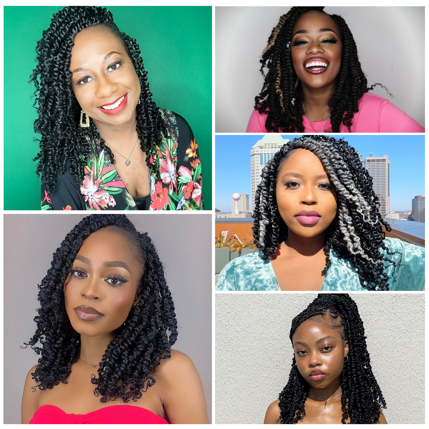Extensiones de cabello trenzado sintético pre-trenzado Passion Twist Crochet para mujeres negras, trenzas de ganchillo