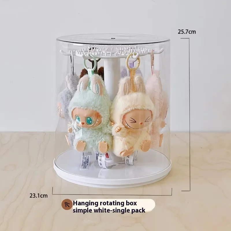 Labubu Doll Handmade Blind Box Storage Display Stand Labubu Pendant Display Box Rotating Transparent Decorative Ornaments