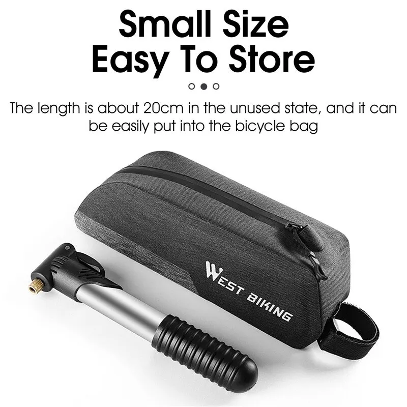 WEST RADFAHREN Tragbare Mini Fahrrad Pumpe Radfahren Hand Luftpumpe Ball Reifen Inflator Schrader Presta Ventil MTB Rennrad Zubehör