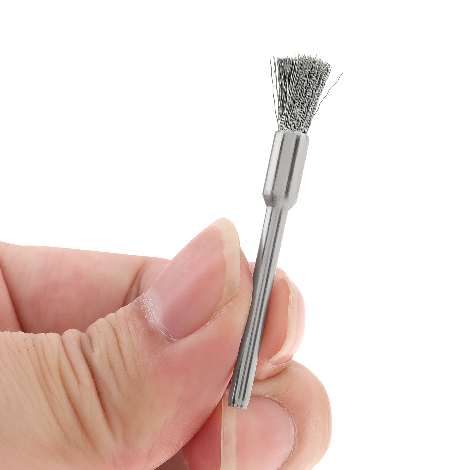 Mini Stainless Steel Wire Brush with Handle for Rotary Tool Polishing Brush Grinding Welding Stain Rust Cleaning Tool
