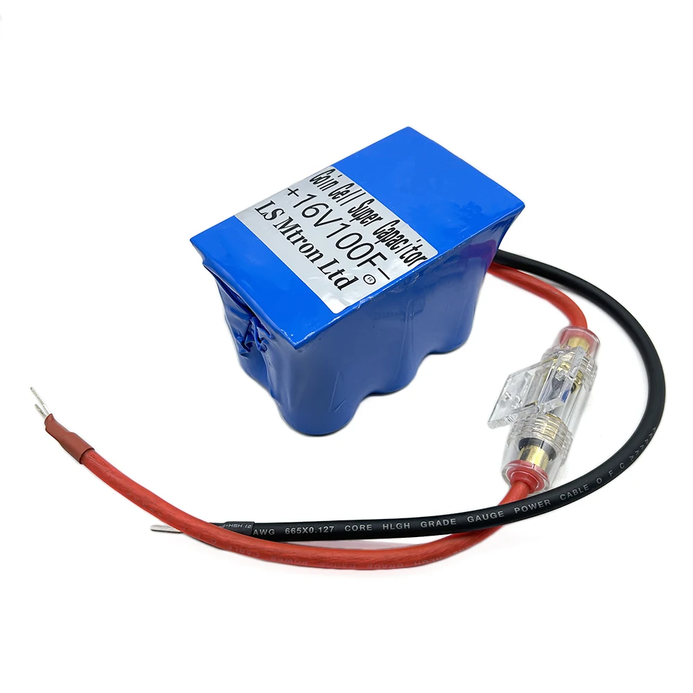 Conjunto LS Mtron Ltd. 16V100F auto gelijkrichtermodule com krimpkous 2. 7v600f supercondensador voeding, 1 unidad