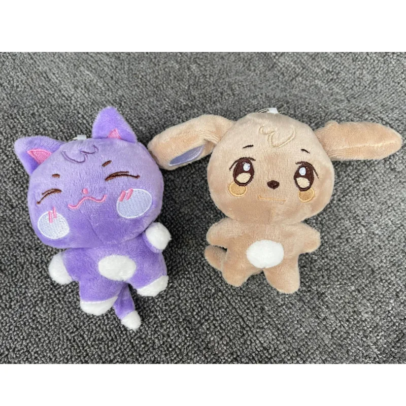 10CM 팝업 스토어 인형 키 체인 ANITEEZ 만화 귀여운 플러시 펜던트 열쇠 고리 가방 액세서리 Kpop Yunho Yeosang 팬 선물