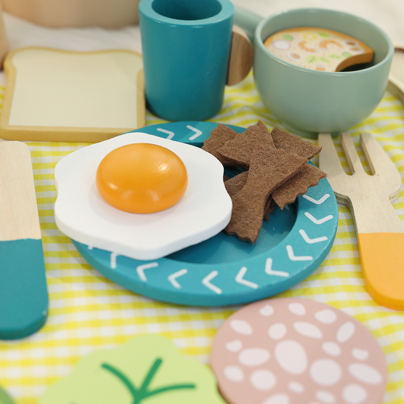Brinquedos de cozinha de simulação de madeira para crianças, brinquedos educativos para educação infantil, panelas panela cozinhar fingir jogar, comida, dramatização
