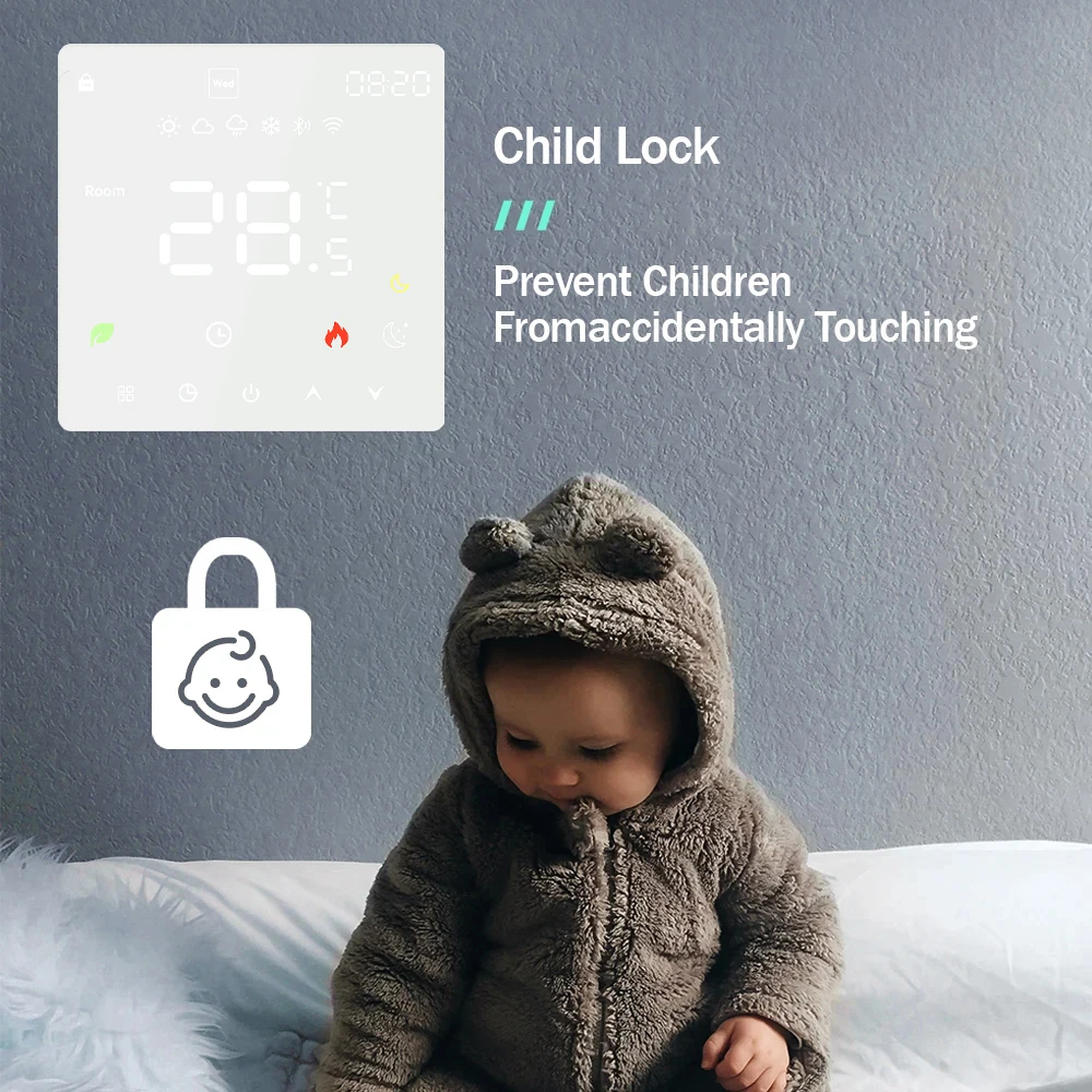 Tuya WiFi Smart Thermostat เครื่องทําความร้อนใต้พื้นไฟฟ้า TRV หม้อต้มแก๊สน้ําอุณหภูมิเสียงรีโมทคอนโทรลสําหรับ Google Home Alexa