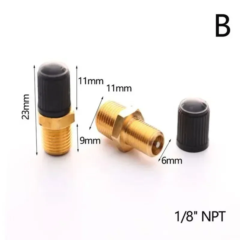 自動車用タイヤバルブコア,オートバイ用チューブレスネジ,タイヤ空気圧監視銅バルブ,1/4 npt,1/8 npt,m10 x 1