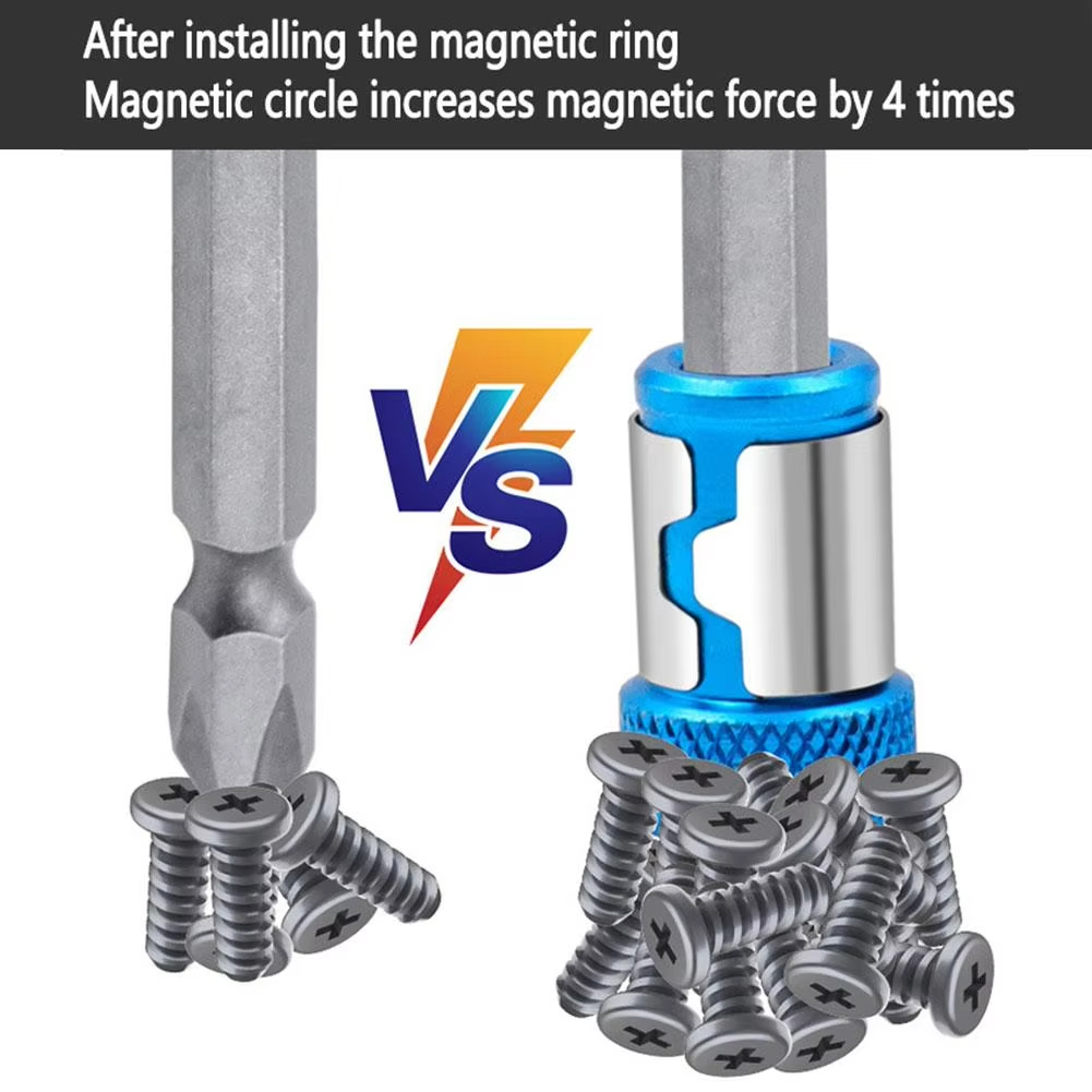 Магнитное кольцо головки отвертки, металлическая головка отвертки, намагничивающая отвертка, магнитное кольцо, обновленный намагничивающий винт, съемный