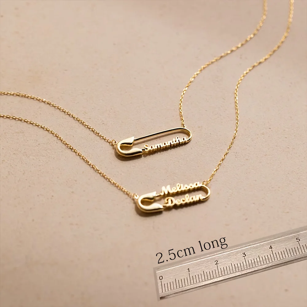 CUSTOM คู่ชื่อกระดาษคลิปจี้สร้อยคอผู้หญิงส่วนบุคคลโซ่ทองเครื่องประดับสแตนเลสของขวัญ COLLAR Para Mujer