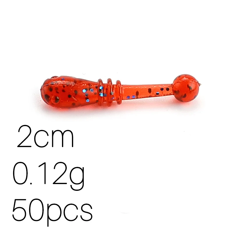 Supercontinente isca macia novo whitebait 2cm/50 pçs iscas de pesca afundando tremor isca de pesca macia anzol minhocas isca
