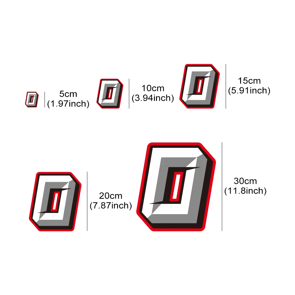 Universal Motorcycle Sticker Arabic Numerals 0-9 Creative Decal Waterproof Moto Racing Helmet Body DIY Decoration Accessories