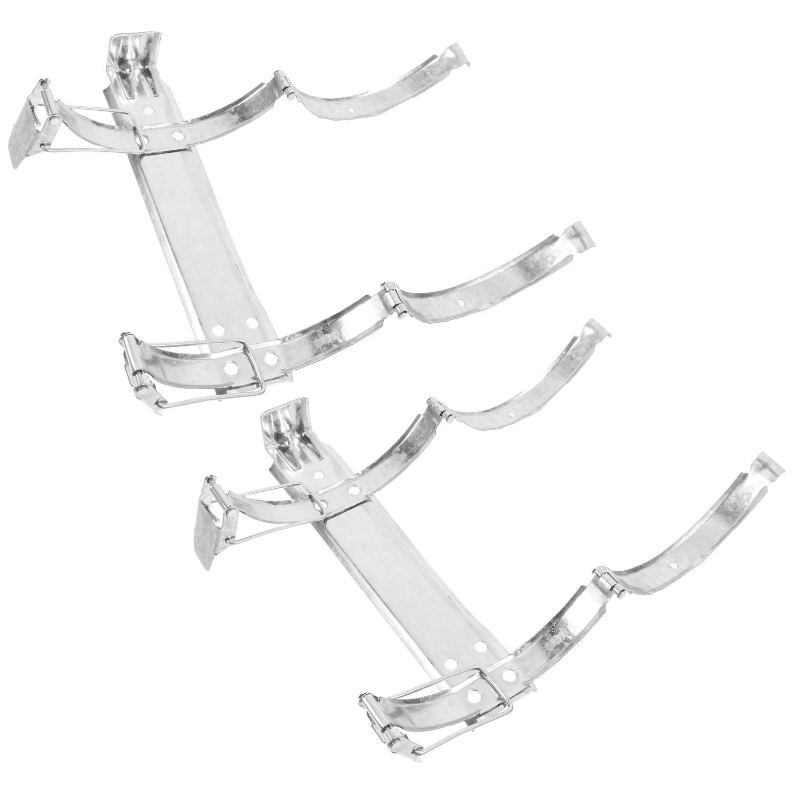2pcs Fire Extinguisher Bracket Stainless Steel Wall Mount Holder Home Office Use Spacesaving Design Easy Installation