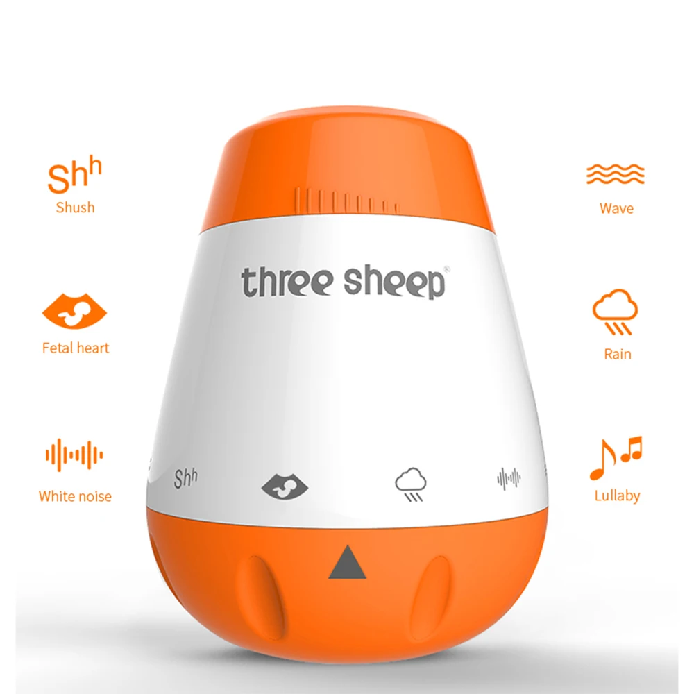 Bebê branco máquina de ruído música inteligente sensor voz crianças mau sono ajudante terapia monitor som gerador para bebês relaxar brinquedo