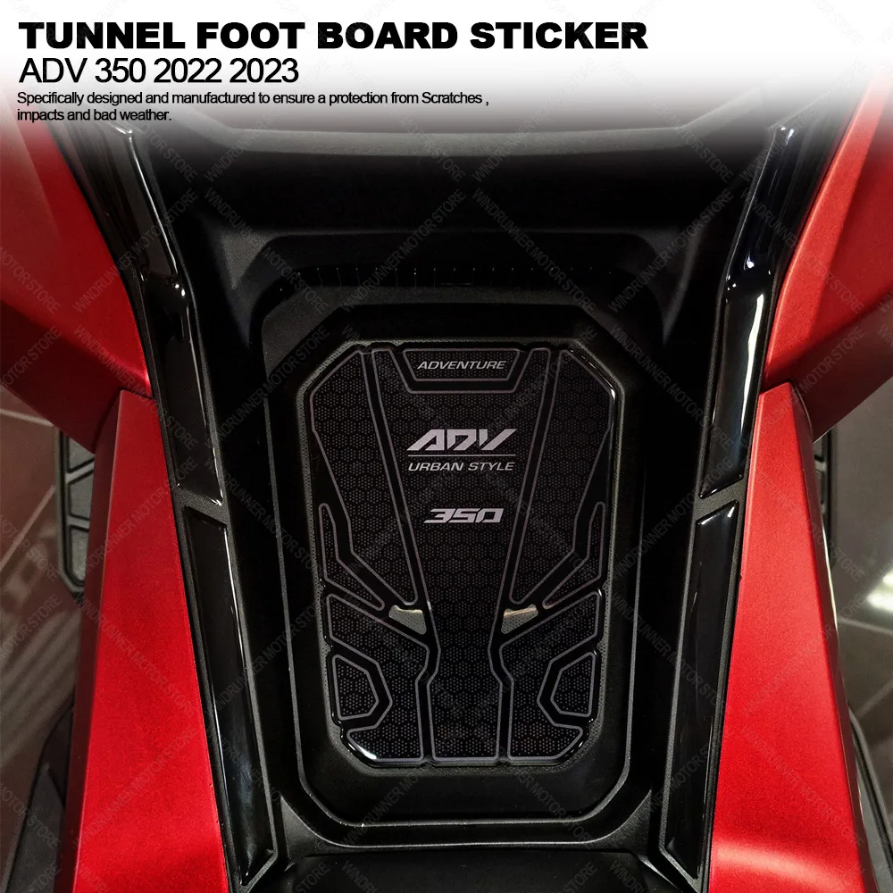 For Adv 350 Adv350 2022 2023 Waterproof Protective Sticker Motorcycle Tunnel Foot Board Sticker 3D Epoxy Resin Sticker