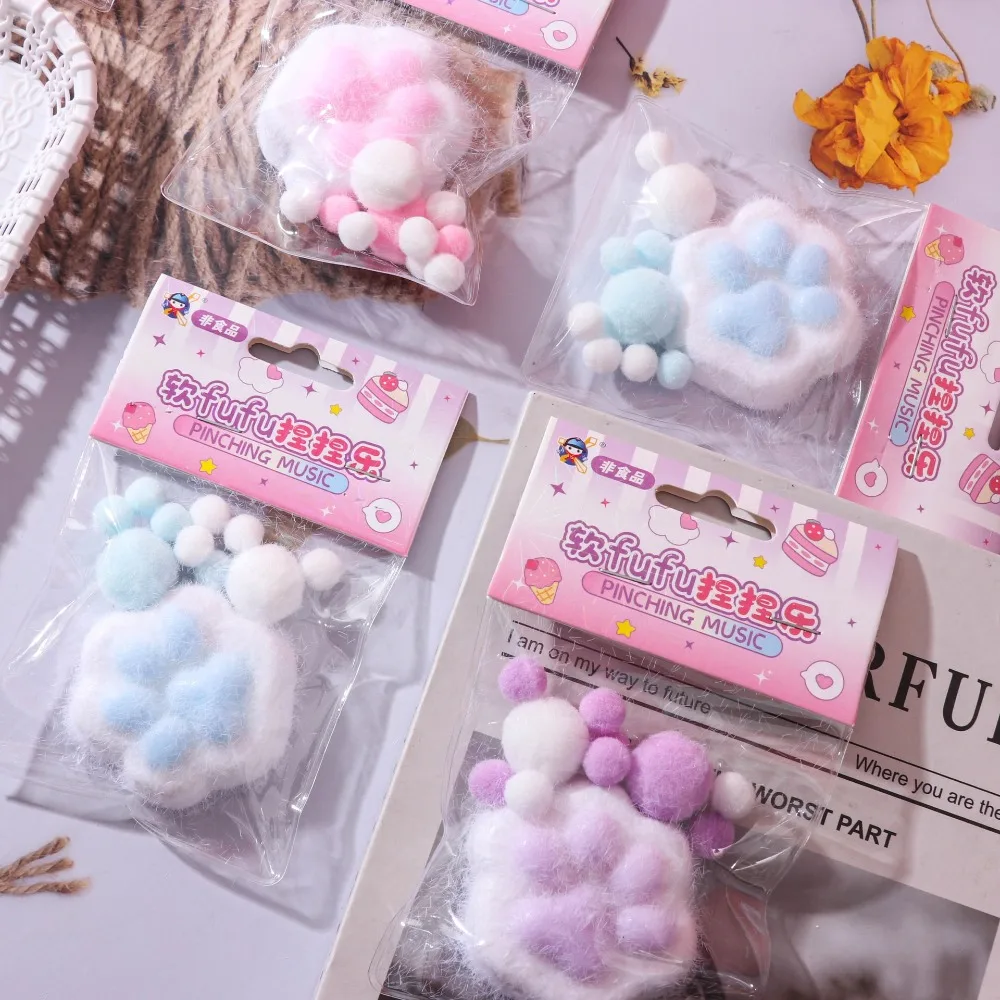 Cute Cat Claw Cat Paw Squishy Toys Decompressing Sticky Texture Cat Claw Squeezing Toy Kids Toys Slow Rebound Stress Relief Toy