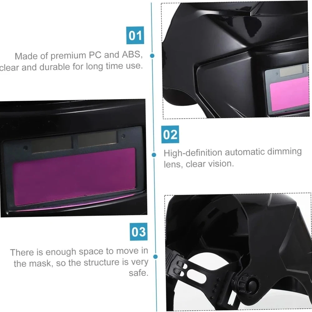 Hot Welding Helmet Welder Mask Chameleon Large View True Color Solar Power Auto Darkening Welding Large For Arc Weld Grind Cut