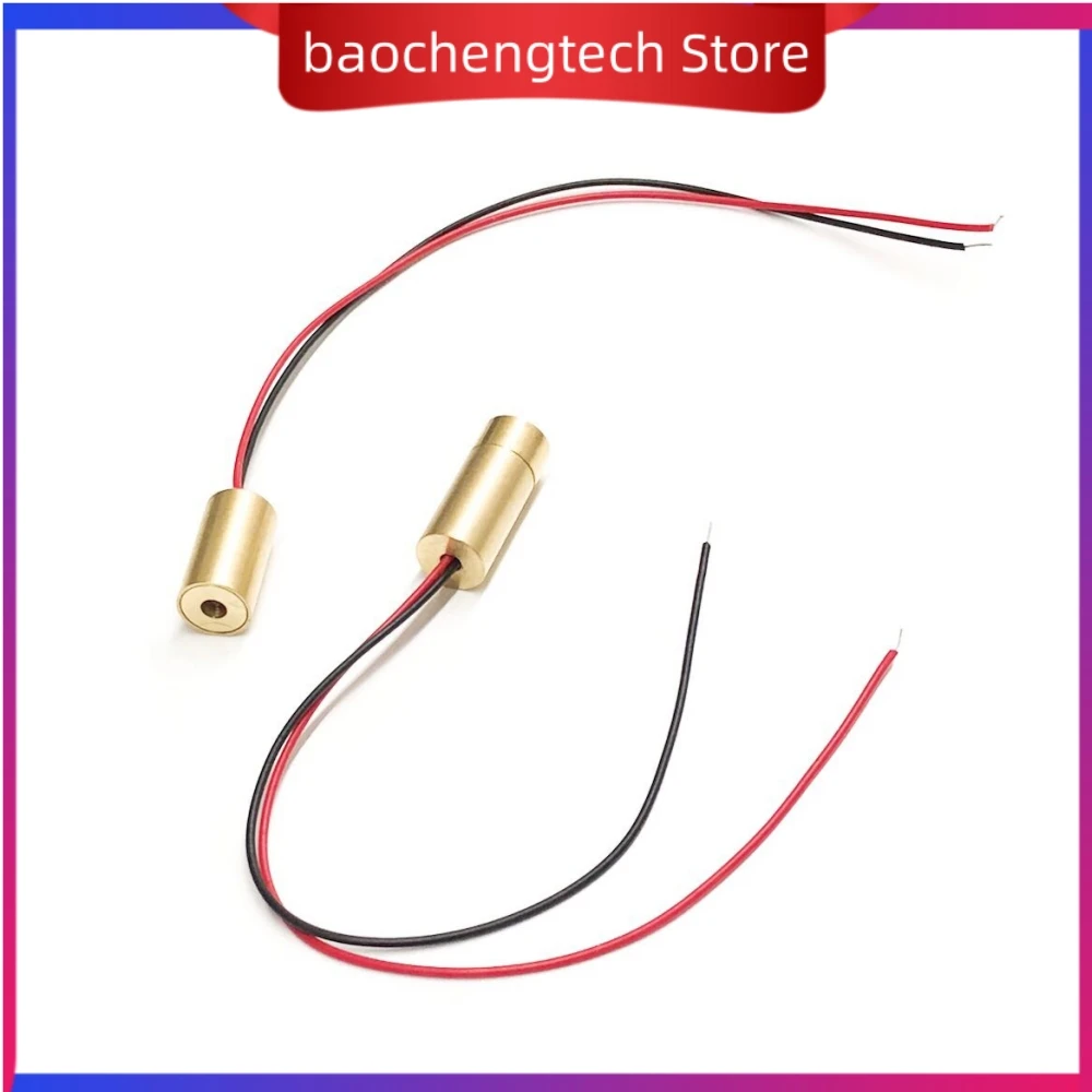 5 10 pcs 9mm Laser point head 650nm 5mW 3v 5v  ordinary Laser Cross Diode Module Red Copper Head