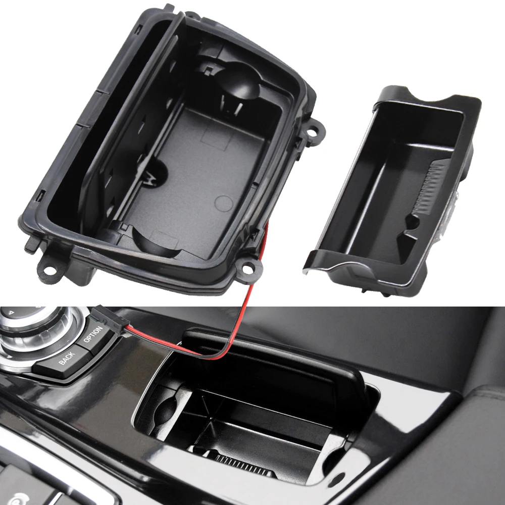 Xe Ô Tô Điều Khiển Trung Tâm Gạt Tàn Hộp Tro Bao Da Ốp Lưng Cho Xe BMW Series 5 F10 F11 F18 520 523 525 528 530 2010-2017 51169206347