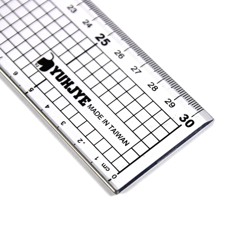 30cm/20cm Quilters Ruler with Double Colored and Grid Lines Patchwork Acrylic Sewing Ruler for Sewing Quilting Cutting Ruler