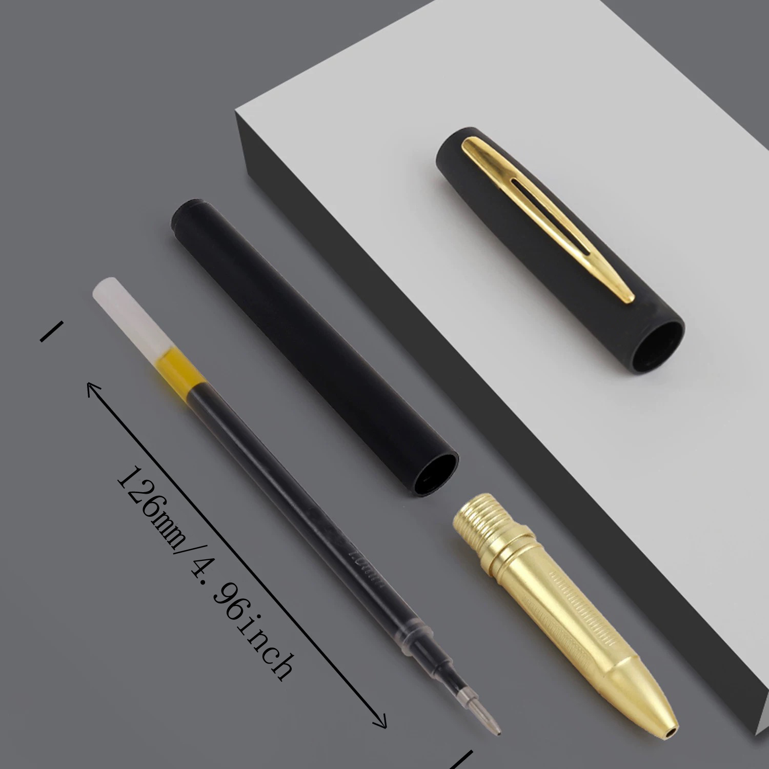 Jumbo high-capacity signature neutral ballpen with cap-removal design, specifically for business signing and office use