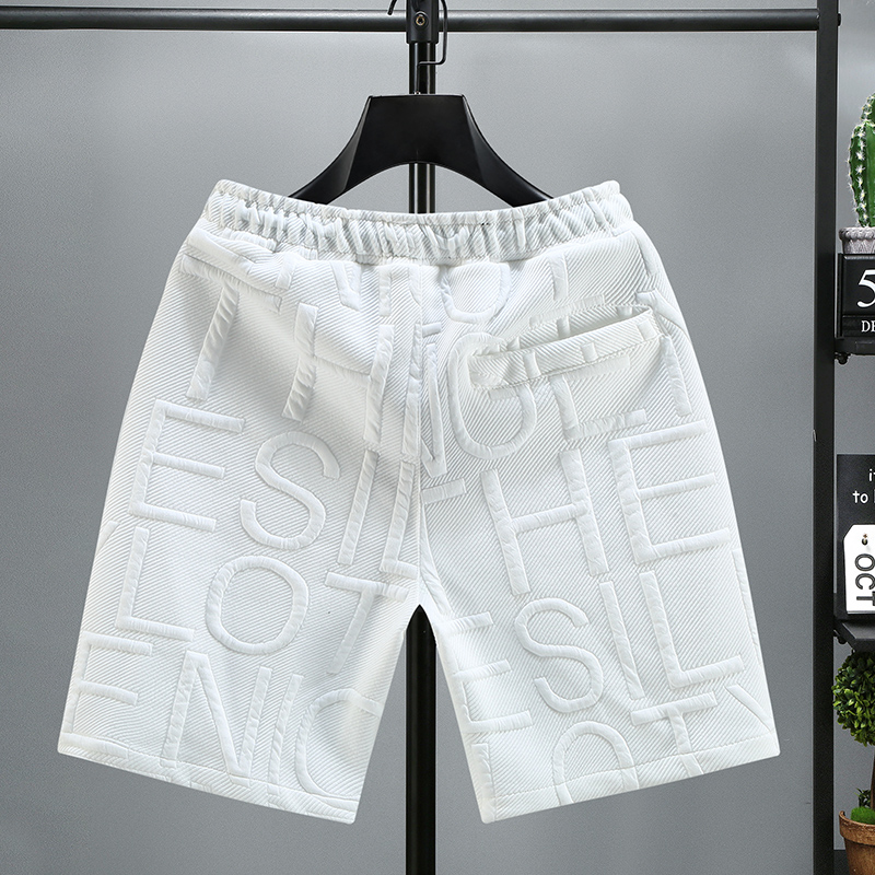 Nova moda shorts de malha masculino confortável cintura elástica roupas masculinas respiráveis calças curtas plus size
