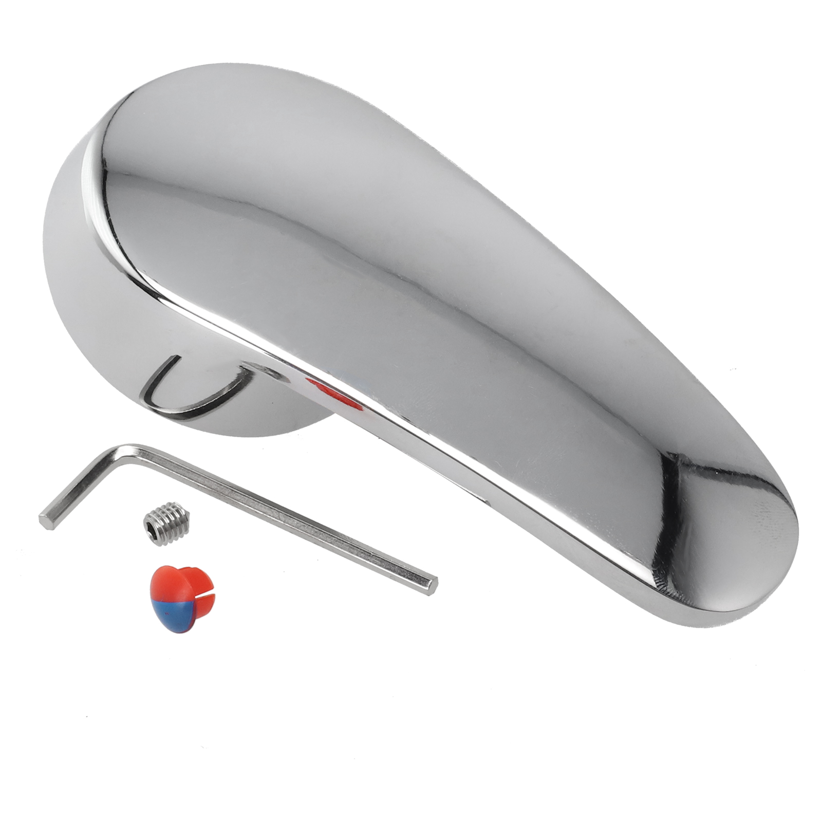 Reemplazos de grifos mezcladores de una sola palanca para cocina y baño, manija cromada para grifo, accesorios de grifos de Metal