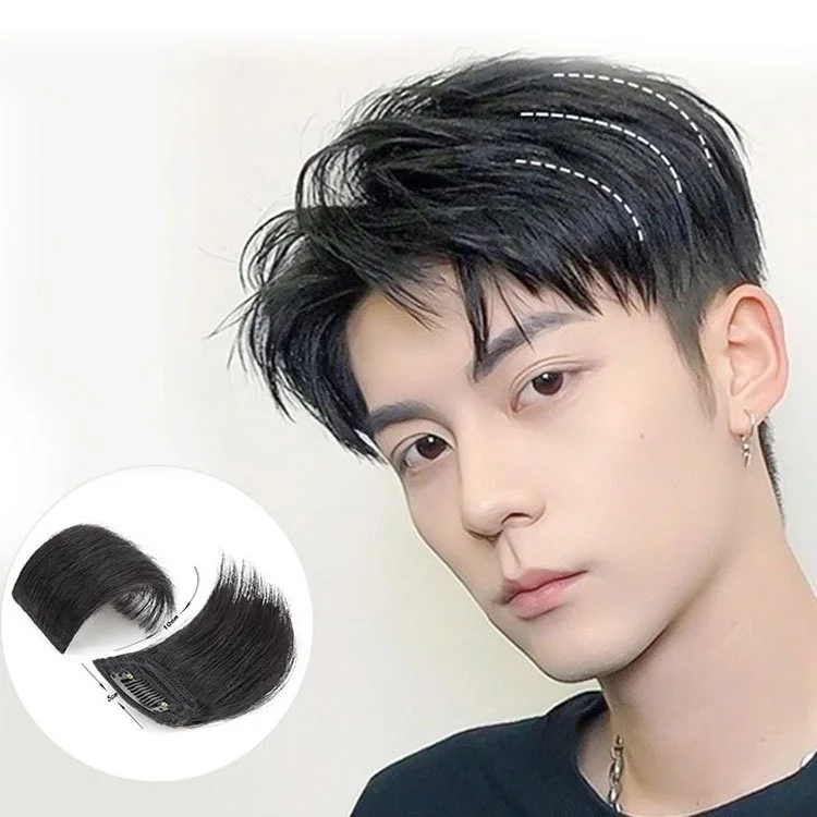 Mini almofada de cabelo invisível sintética, 1 peça, para mulheres e homens, clipe de extensão de cabelo, topper de cabelo 10cm