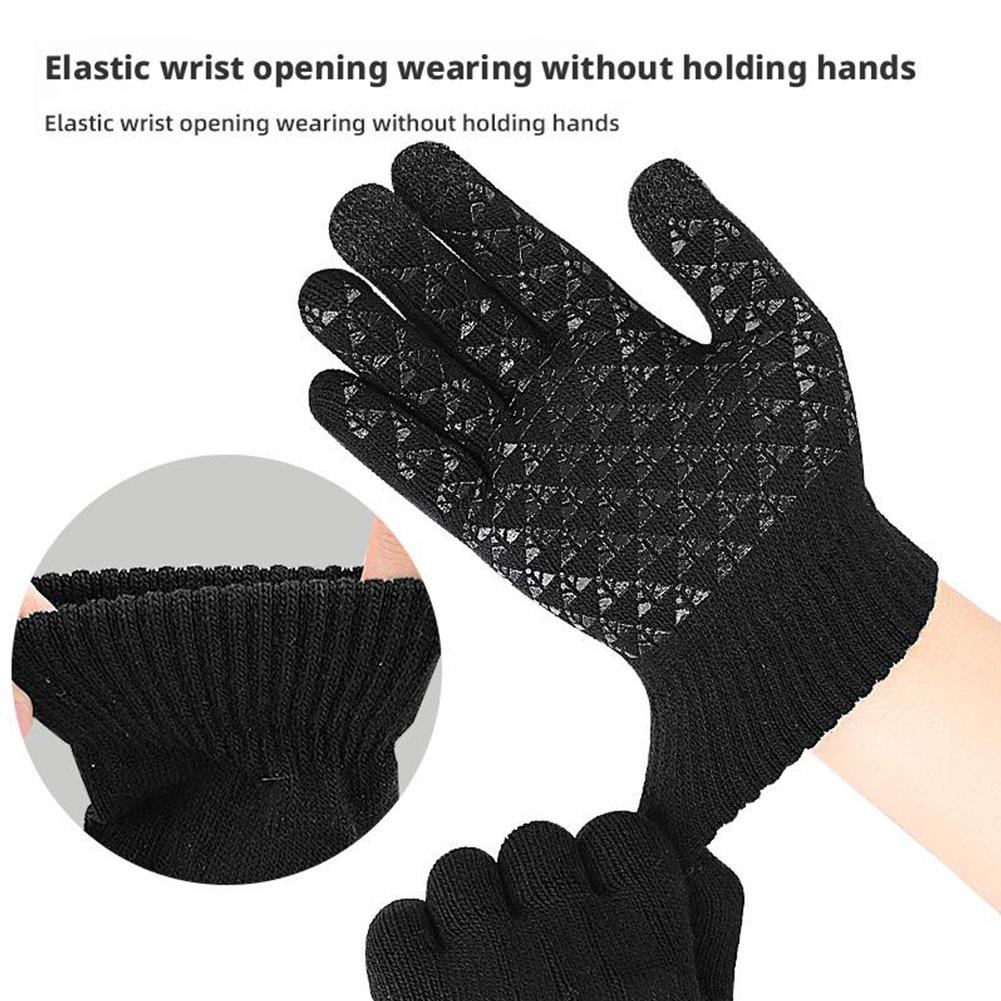 Elektrische USB-beheizte Handschuhe, Winterhandschuhe, Thermo-Touchscreen, thermisch, winddicht, warm, Strickhandschuh, Motorrad-Fahrradhandschuhe