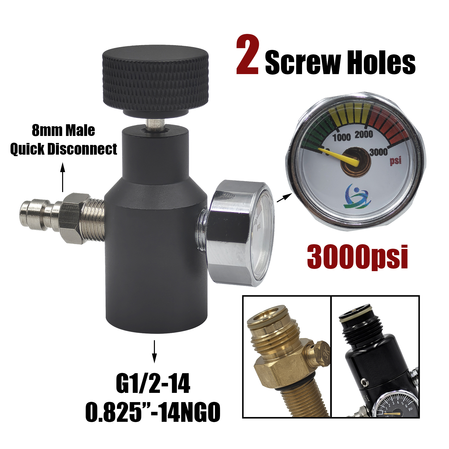 HPA Universal Fill Adapter of Marker Coil Remote Hose Line High Pressure UFA CO2 Tank On/Off ASA G1/2