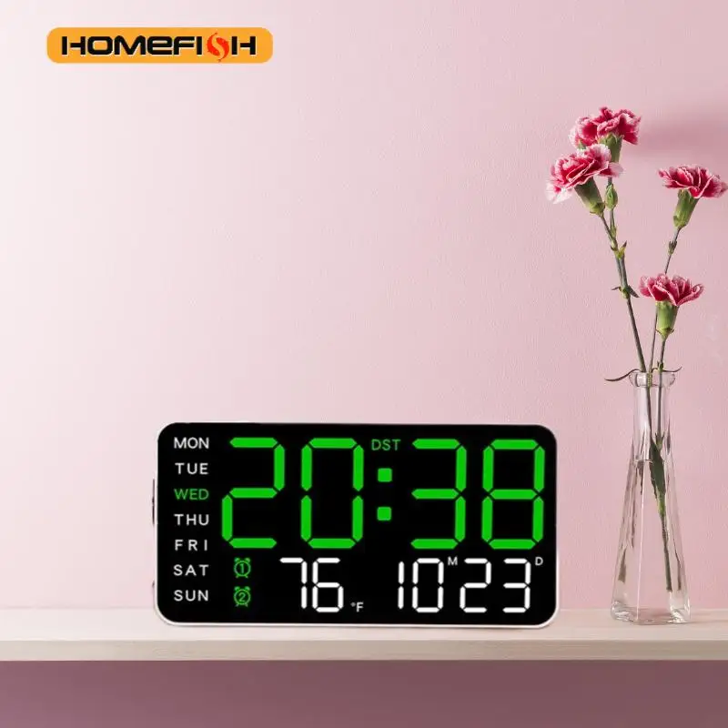 Reloj de pared digital inteligente gigante | Una pantalla para controlar la fecha de tiempo-temperatura, la tecnología del hogar tira completa!