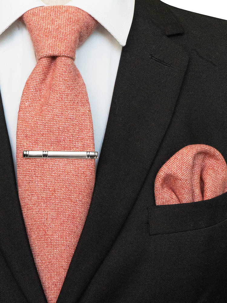 JEMYGINS однотонный кашемировый шерстяной галстук и нагрудный квадратный зажим для галстука, наборы для мужчин, повседневный аксессуар для галстука, подарок