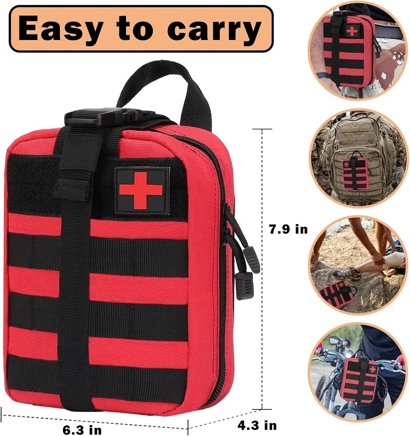 Kit de primeiros socorros tático portátil saco médico emergência ao ar livre caça carro acampamento molle ferramenta sobrevivência edc bolsa organizador