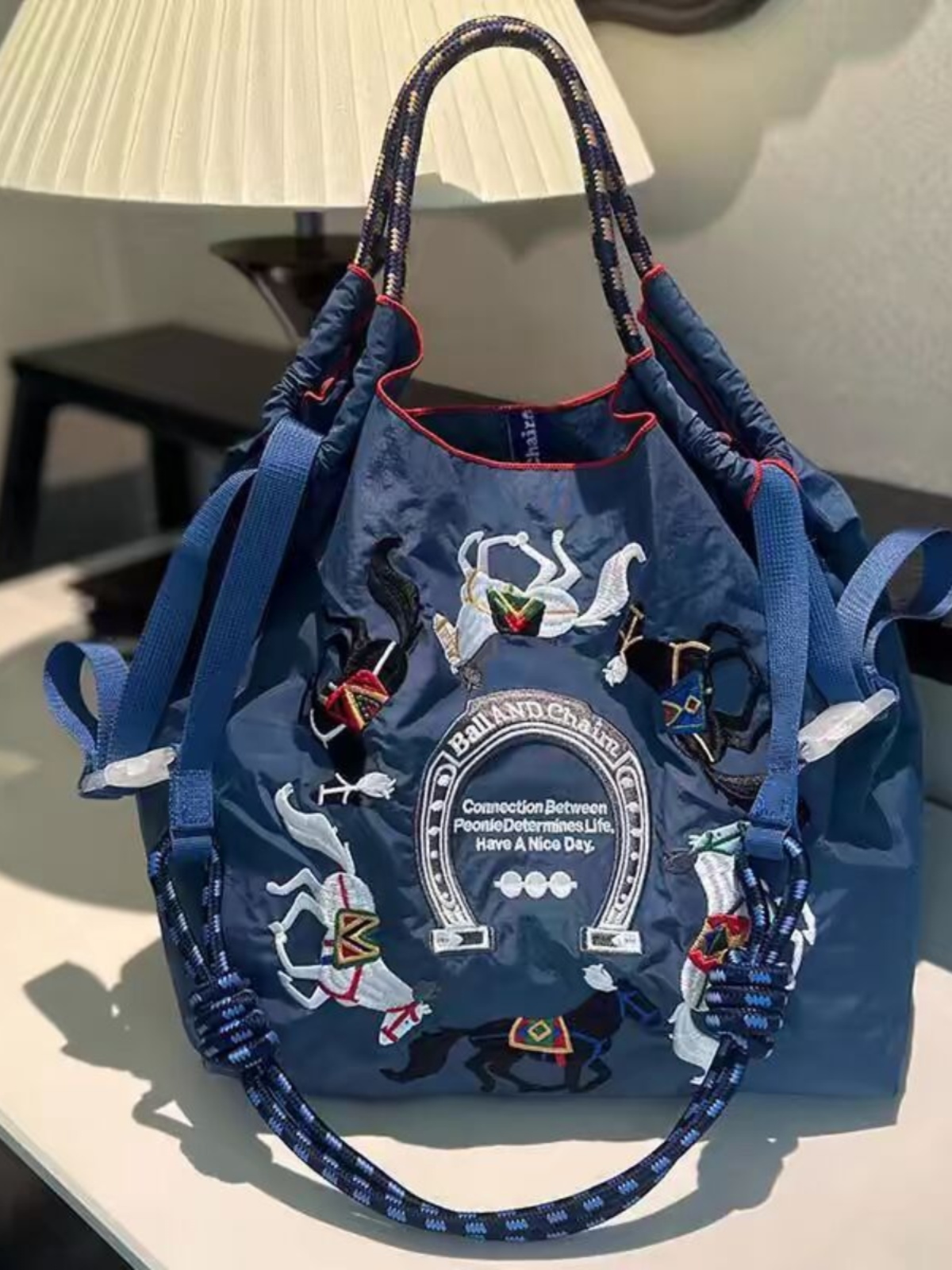 環境に優しいボールチェーンショッピングバッグクロスボディショルダーバッグレディース斜め掛けバッグ斜めキャリーバッグ斜めバックパック