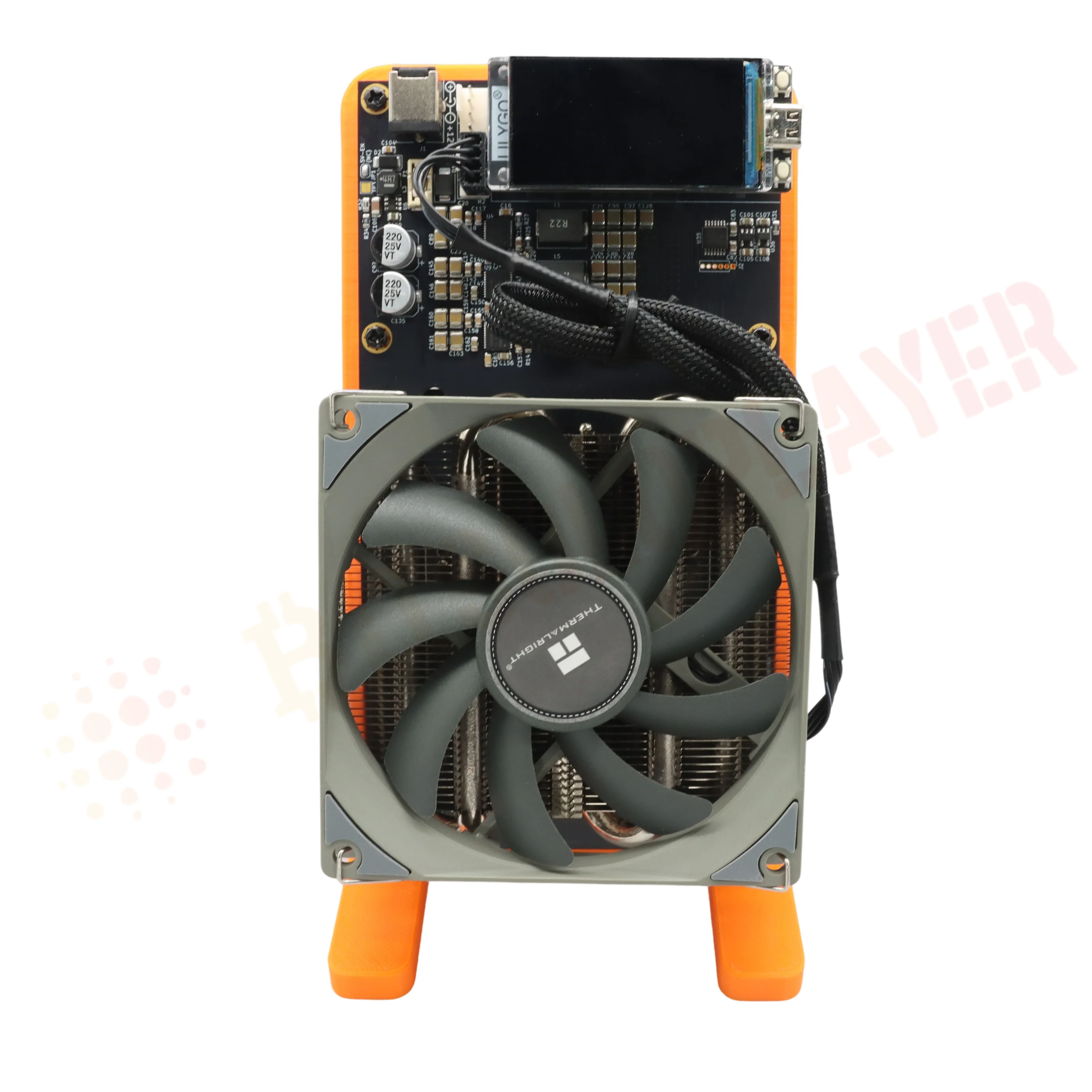 Bitaxe NerdQaxe++ 4.8TH/s 68w Bitcoins Miner 4 PCS BM1370 Asic Chip Solo BTC miner com fonte de alimentação de 120 W