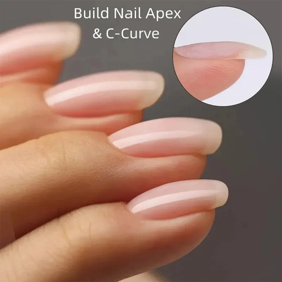1/2 Stück Basisbeschichtung, Decklack und Verstärkung für Nägel, langlebiger, transparenter Gummibeschichtung, LED-UV-Nagelstärkung, High-Top-Finish-Gel