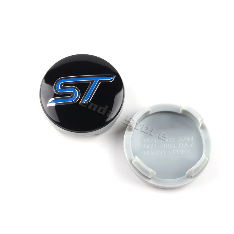 4 個 54 ミリメートル ST ライン車のホイールセンターハブキャップリムカバーフォードフォーカスモンデオマスタングフィエスタ久我 MK2 エベレストエスケープアクセサリー