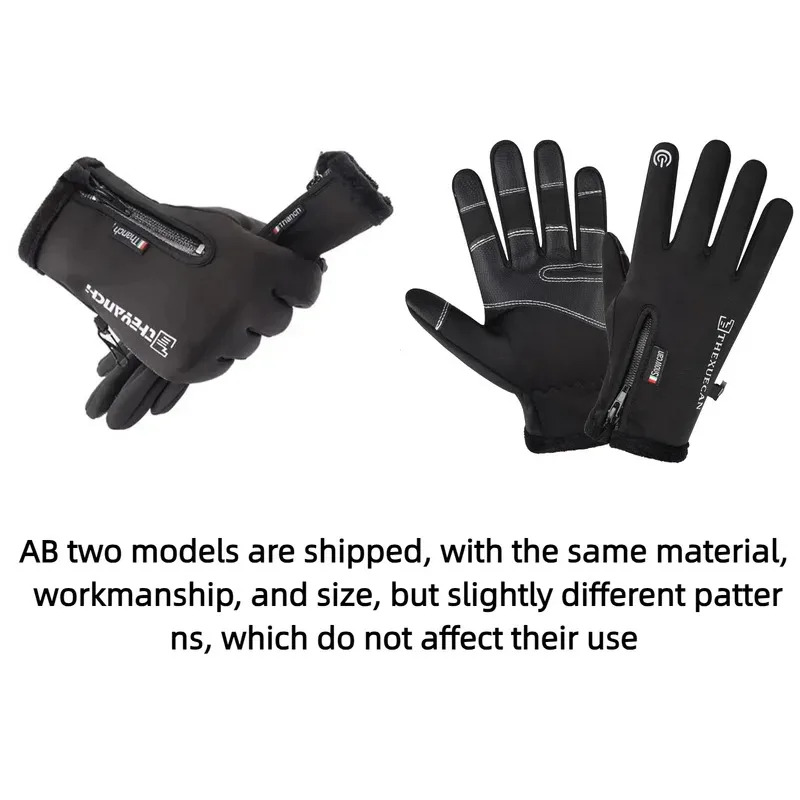 1 paire de gants de moto d'hiver, gants de Ski, gants de cyclisme, gants pour écran tactile, gants d'équitation et d'alpinisme