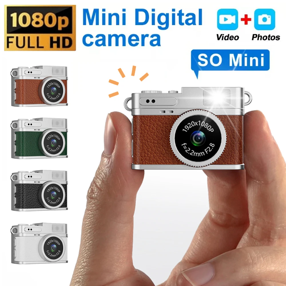 Cámara Digital 1080P Retro CCD Mini cámara con pantalla interior deportes al aire libre portátil Vintage muy pequeño videocámara grabadora de vídeo