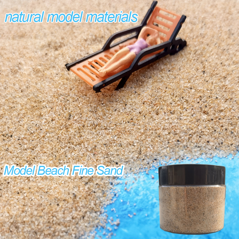 100G Beach Sand model Ultrafine crystal model Sand Natural material Rock Sand Bay hand decorated road stones model