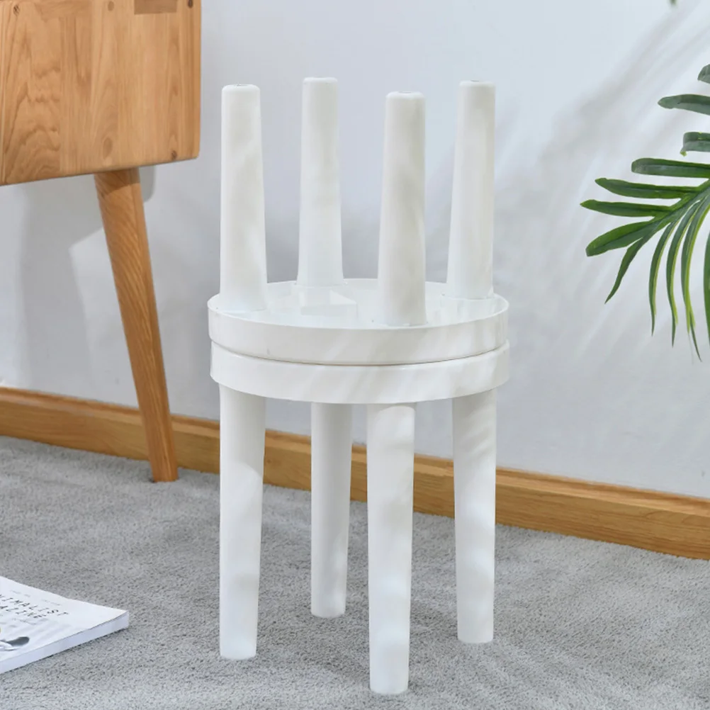 1pc Plastic Stool Kids Toddler Bathroom Step Foot Toilet Non Slip Small Stools White Shower Home Practical Portable