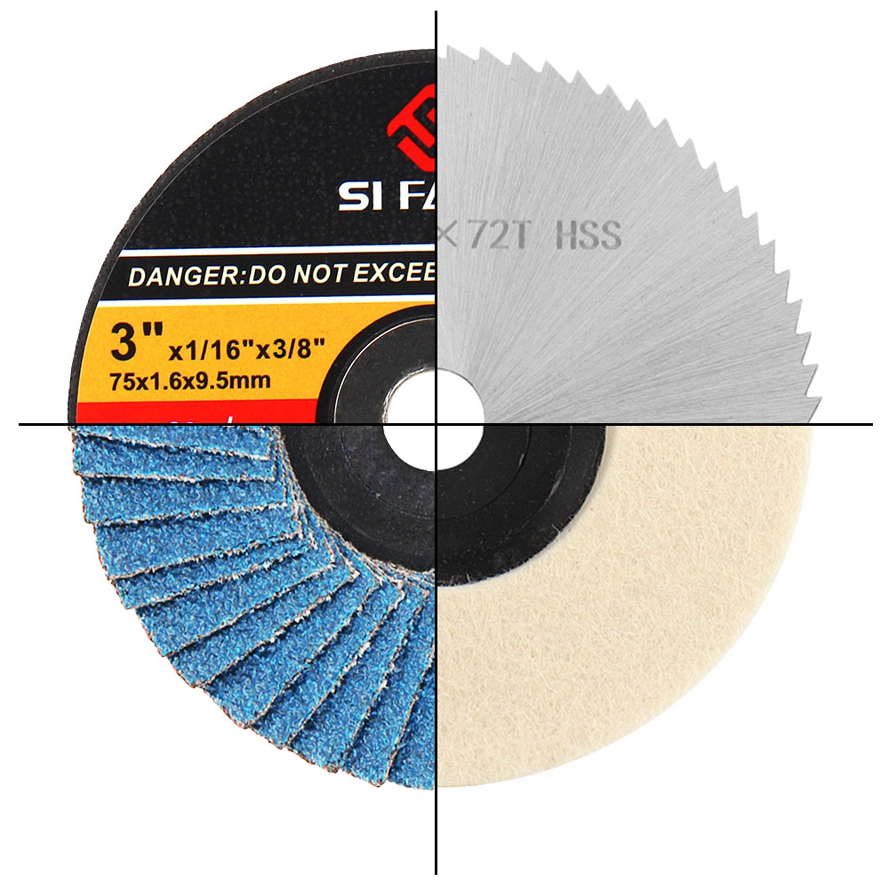 SIFANG 75mm Grinding Wheel Flap Disc Sanding Disc HSS Cutting Disc Angle Grinder Accessories for Electric Tool