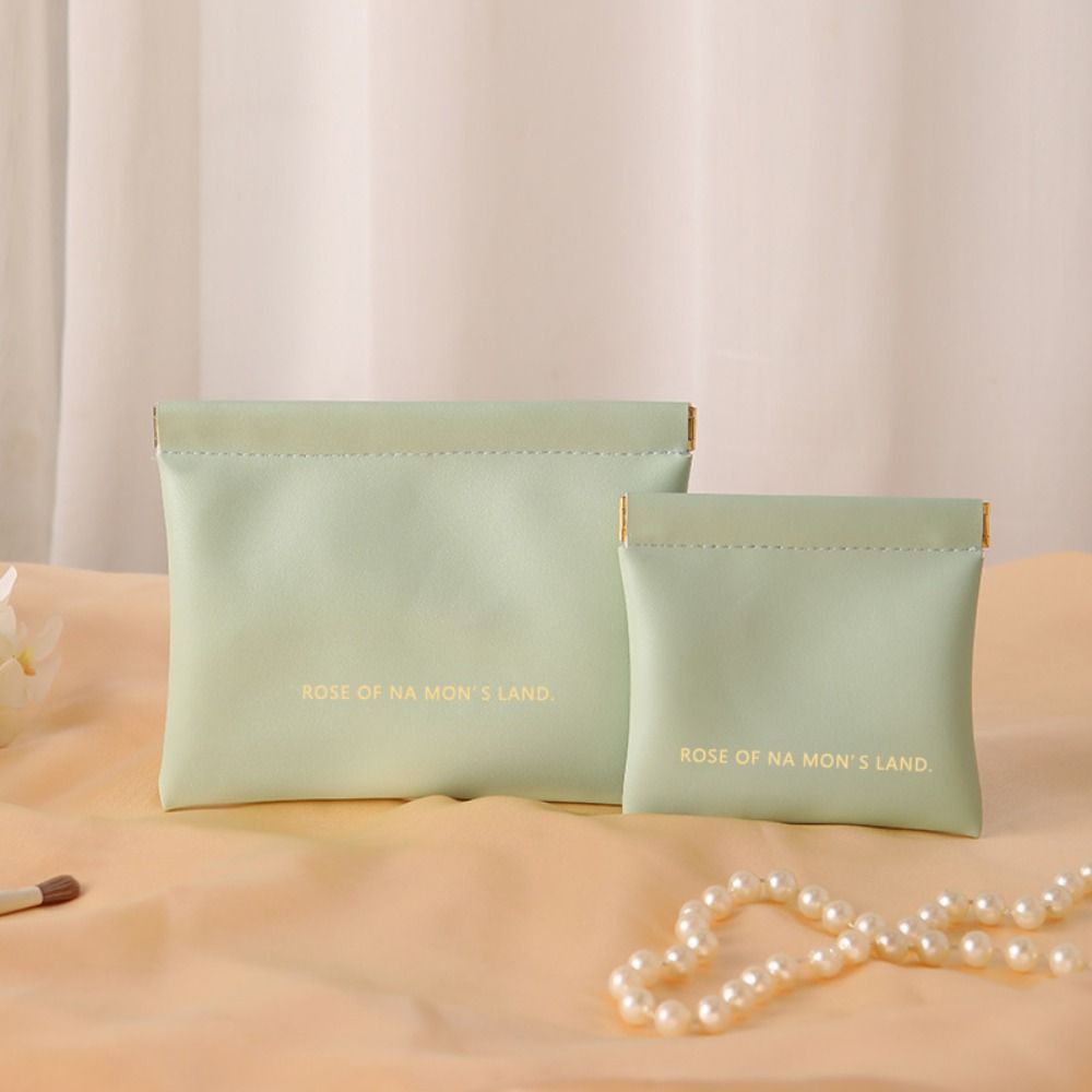 กระเป๋าเครื่องสำอางแฟชั่นแบบเรียบง่ายลายลิปสติกกระเป๋าใส่เครื่องสำอาง PU ขนาดเล็กพกพาได้เดินทางเครื่องประดับกระเป๋าถือผู้หญิงหญิงสาว